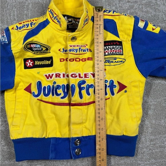 Chase Drivers Line Juicy Fruit Sponsor NASCAR Stitched Patch Jacket Kids Sz XS - Picture 5 of 10